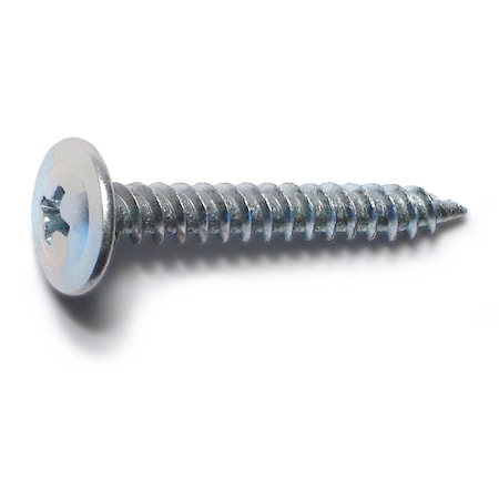 Buildright Sheet Metal Screw, #8 x 1-1/4 in, Zinc Plated Steel Truss Head Phillips Drive, 170 PK 54937